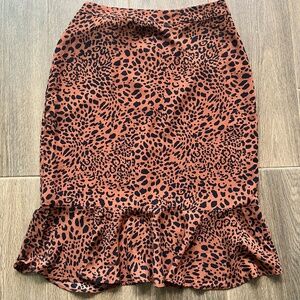 Leopard print skirt